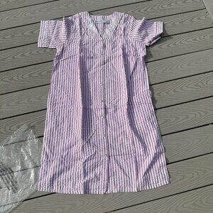 New Size Medium Cozee Corner Nightgown Purple White  Cottage Prairie Country
